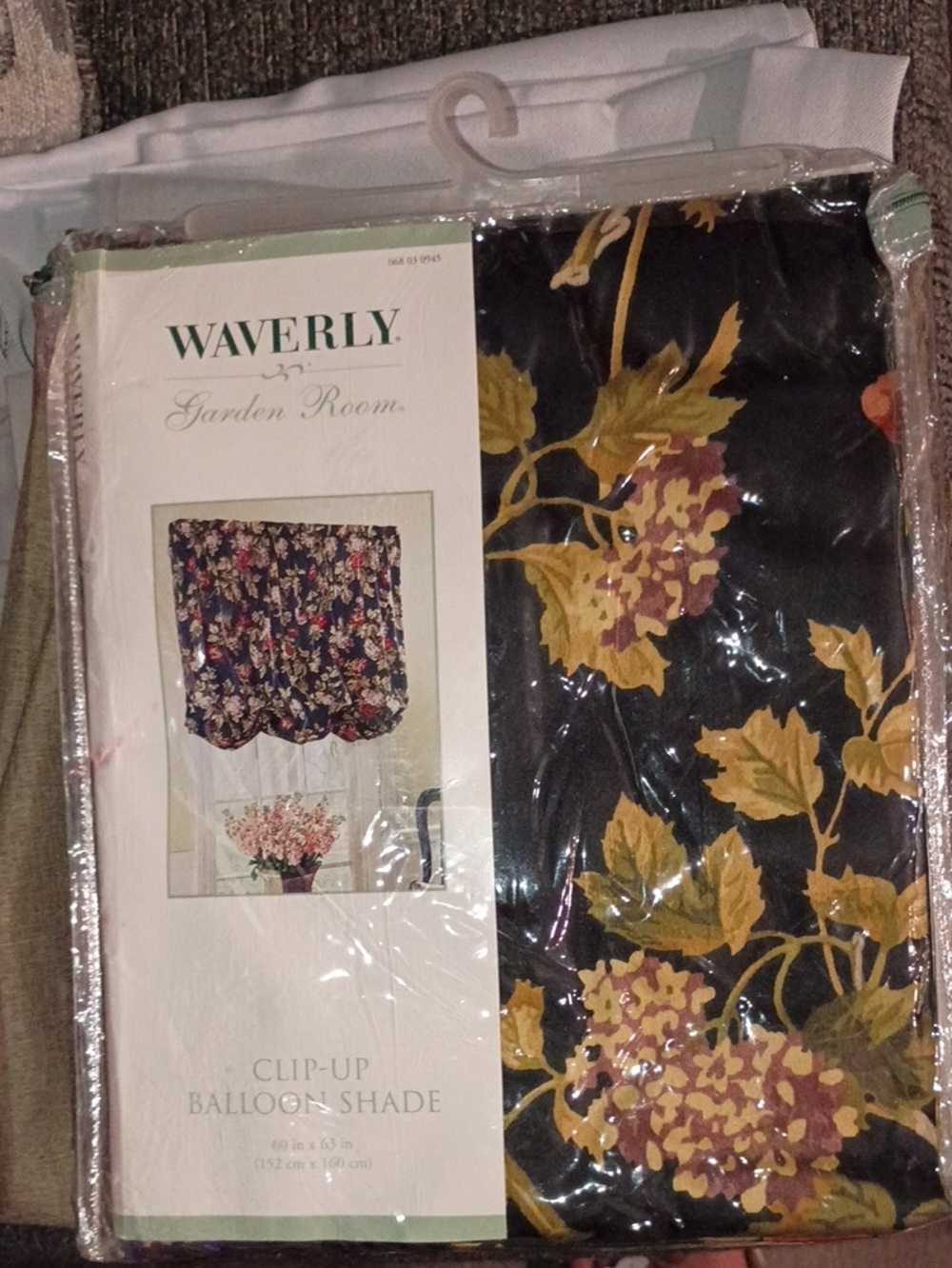 Waverly Black Floral Balloon Shade with Gold and Pink Hydrangea Print
